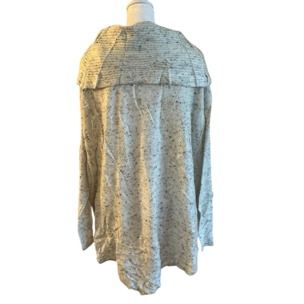 Westbound Cowl Neck Knit Tunic Sweater 3X Gray Black Flecked Cozy Plus Size - Picture 5 of 7